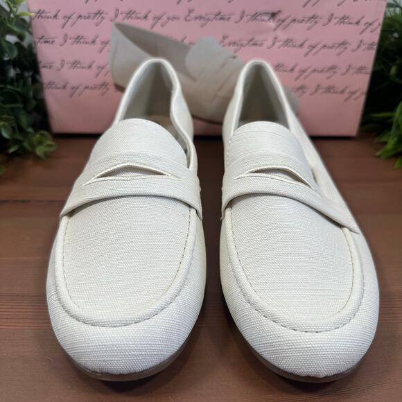 Kensie Women's Yelena Canvas Loafers Cream Size 10 - Picture 4 of 7